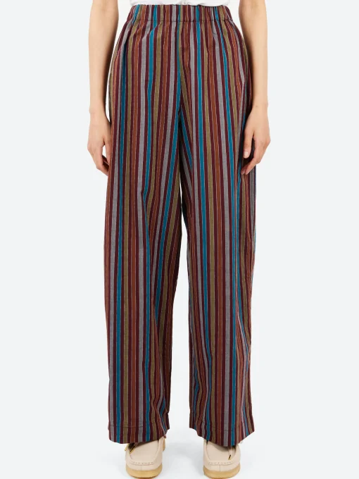 Discount - Ole Pants in Maroon Multi Stripe Women Pants | Overalls & Jumpsuits