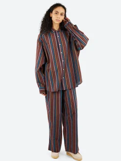 Discount - Ole Pants in Maroon Multi Stripe Women Pants | Overalls & Jumpsuits