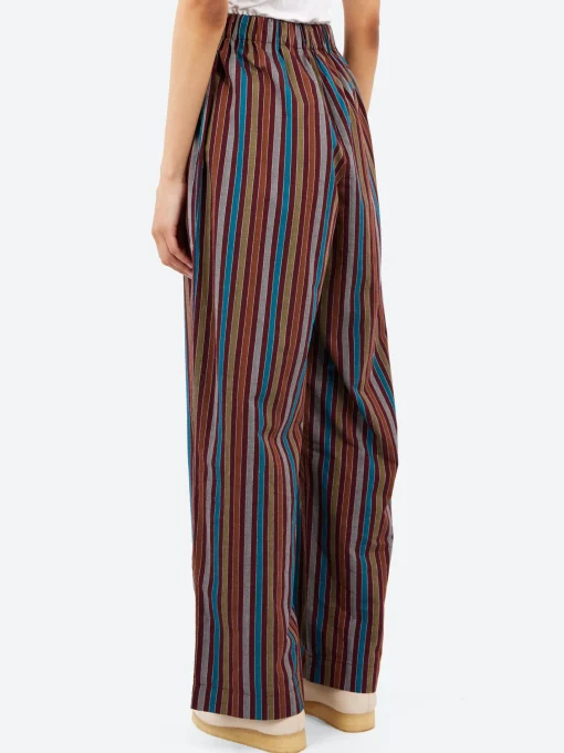 Discount - Ole Pants in Maroon Multi Stripe Women Pants | Overalls & Jumpsuits