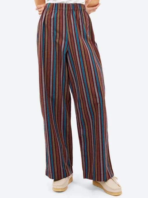 Discount - Ole Pants in Maroon Multi Stripe Women Pants | Overalls & Jumpsuits