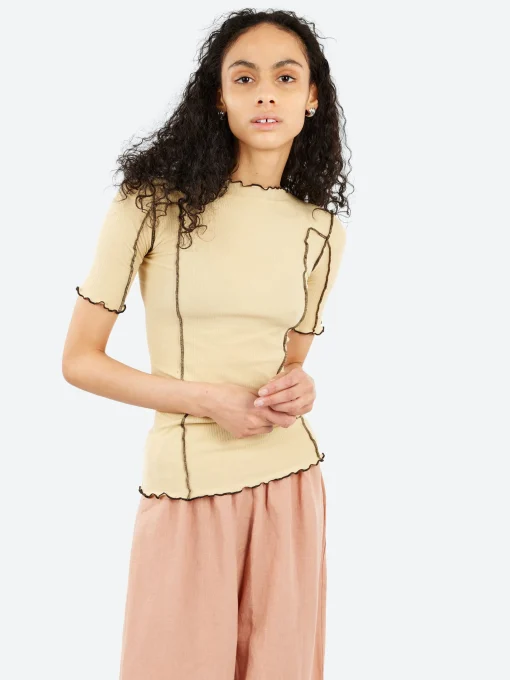Hot - Omato 3/4 Tee in Hen Yellow Women Tops & Blouses | T-Shirts