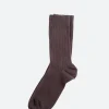 Fashion - Rib Ankle Socks in (Dark Brown) Women Socks & Hosiery | Belts