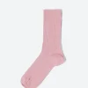Hot - Rib Overankle Socks in Bridge Brown (Pink) Women Socks & Hosiery | Belts