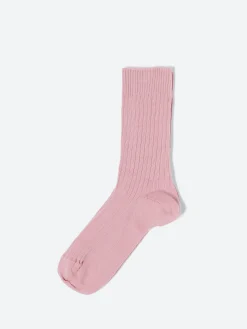 Hot - Rib Overankle Socks in Bridge Brown (Pink) Women Socks & Hosiery | Belts