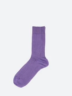Online - Rib Overankle Socks in Yu Purple Women Socks & Hosiery | Belts