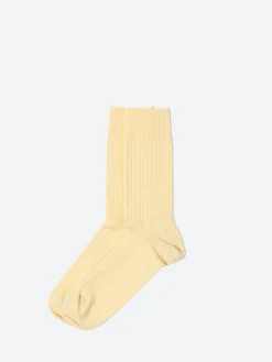 Hot - Rib Overankle Socks in Bog Yellow Women Socks & Hosiery | Belts