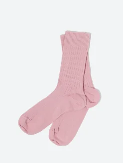 Hot - Rib Overankle Socks in Bridge Brown (Pink) Women Socks & Hosiery | Belts
