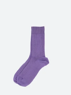 Online - Rib Overankle Socks in Yu Purple Women Socks & Hosiery | Belts