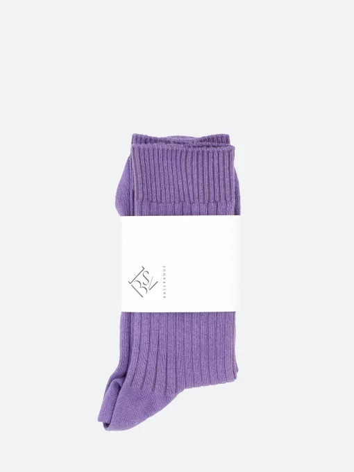 Online - Rib Overankle Socks in Yu Purple Women Socks & Hosiery | Belts