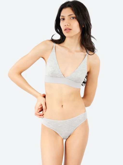 Fashion - Triangle Bra in Grey Melange Women Intimates