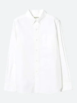 Fashion - BB Embroidery Oxford BD Shirt in White Women Tops & Blouses | Overalls & Jumpsuits