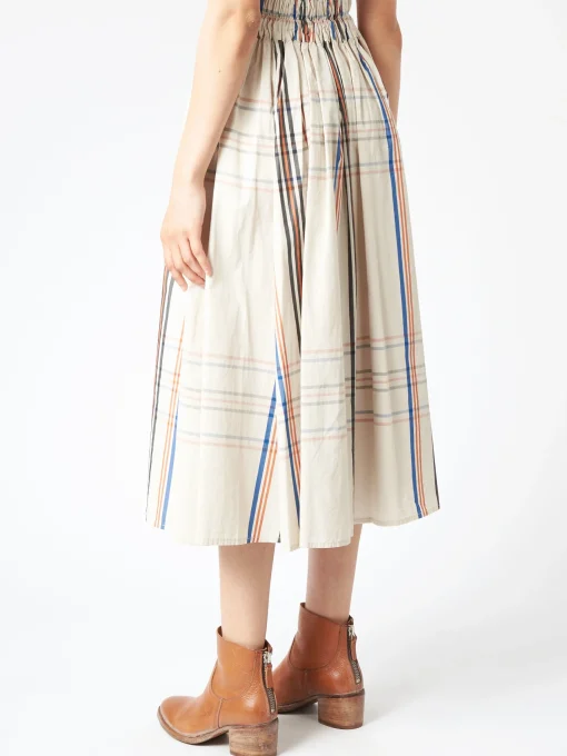 New - Big Tartan Skirt in Off White Women Skirts