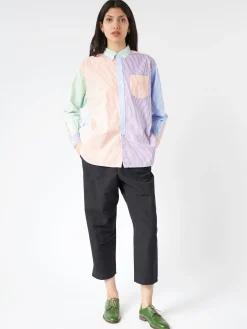 Hot - Crazy Stripe Long Sleeve Button Down in Multi Women Tops & Blouses | Button-Ups