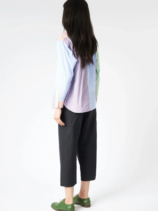 Hot - Crazy Stripe Long Sleeve Button Down in Multi Women Tops & Blouses | Button-Ups