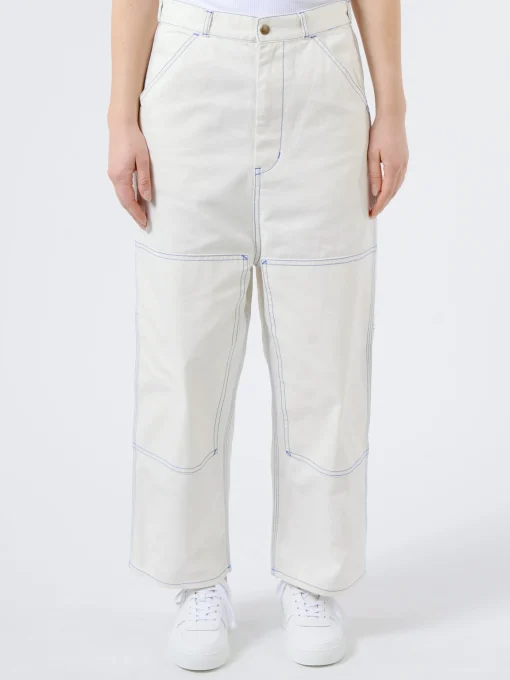 Best - Double Knee Painter Pants in Off White Women Pants
