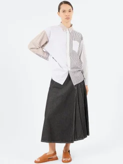 New - Pleated Wrap Skirt in Women Skirts | Denim