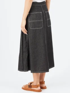 New - Pleated Wrap Skirt in Women Skirts | Denim