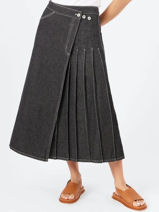 New - Pleated Wrap Skirt in Women Skirts | Denim