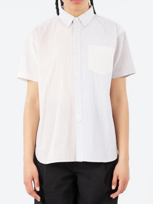 New - Short Sleeve Button Down Shirt in Women Tops & Blouses | Button-Ups