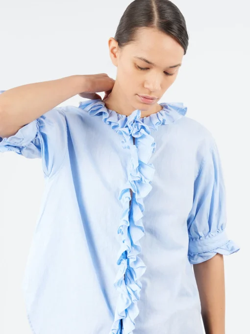 Best - S/S Frill Shirt in Women Tops & Blouses