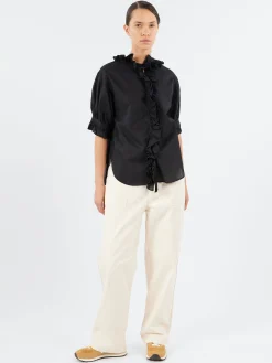 Clearance - S/S Frill Shirt in Women Tops & Blouses