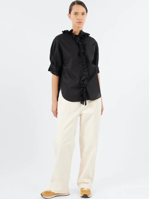 Clearance - S/S Frill Shirt in Women Tops & Blouses