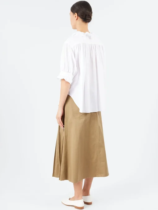 Best - S/S Frill Shirt in Black Women Tops & Blouses