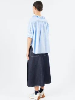 Best - S/S Frill Shirt in Women Tops & Blouses