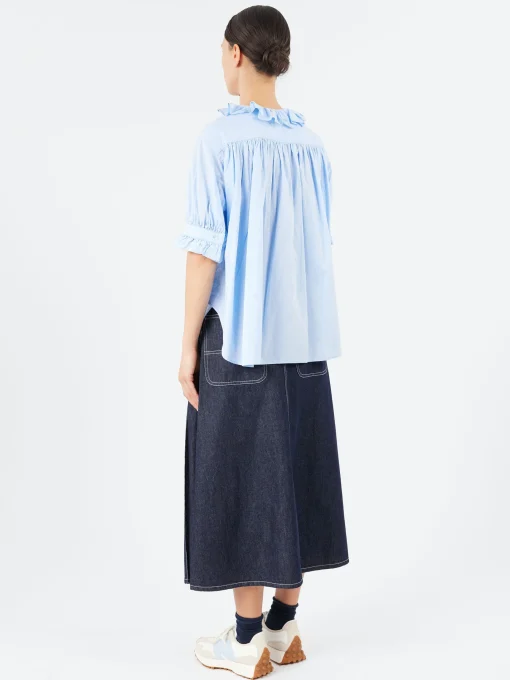 Best - S/S Frill Shirt in Women Tops & Blouses