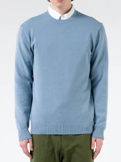 Outlet - 7 Gauge Lilyan Crew Neck Knit in Sax Knitwear
