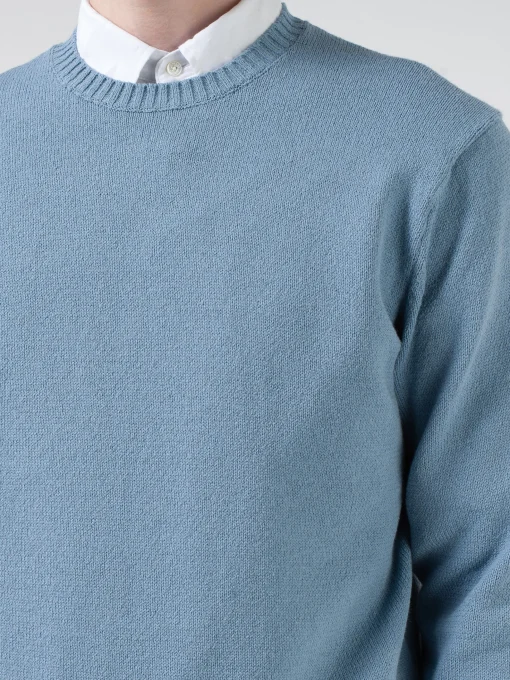 Outlet - 7 Gauge Lilyan Crew Neck Knit in Sax Knitwear