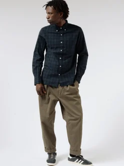 Best - 2 Pleat Chino in Olive Pants