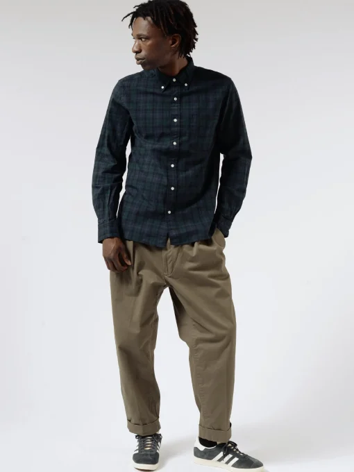 Best - 2 Pleat Chino in Olive Pants