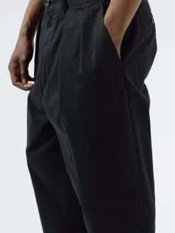 New - 2 Pleat Chino in Black Pants