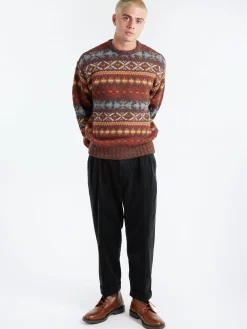 Fashion - 2 Pleat Corduroy Pants in Charcoal Grey Pants