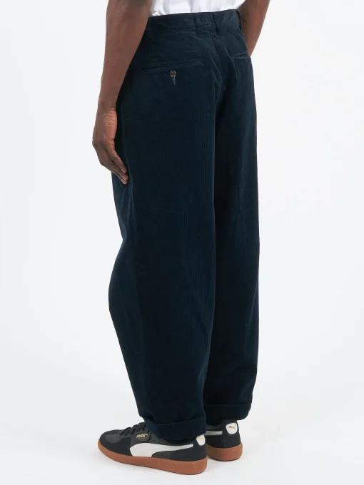Sale - 2 Pleat Corduroy Pants in Navy Pants