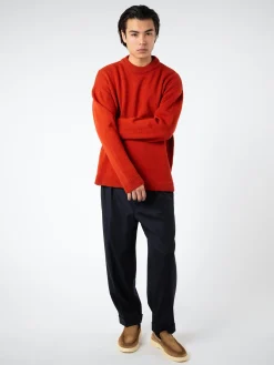 Sale - 2 Pleat Flannel Pants in Navy Pants