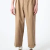 Outlet - 2 Pleat Trousers in Khaki Pants