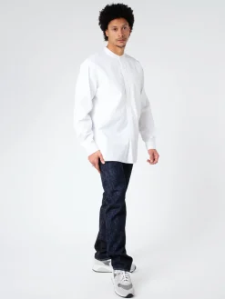 Fashion - Broad Band Collar Pullover Shirt in Button-Ups