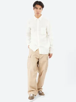 Hot - Button Down Chambray Shirt in Button-Ups