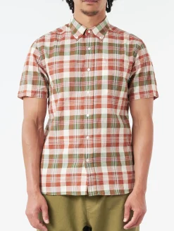 Outlet - Button-Down Madras Shirt in Brown Button-Ups