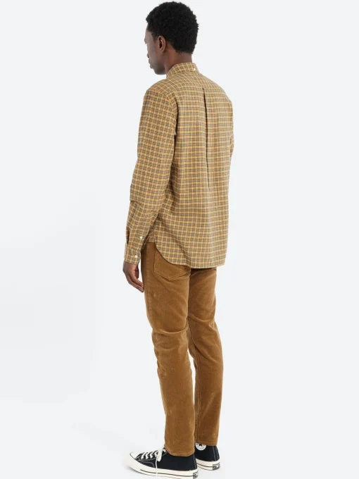 Outlet - Button-Down Mini Plaid Flannel in Yellow Button-Ups