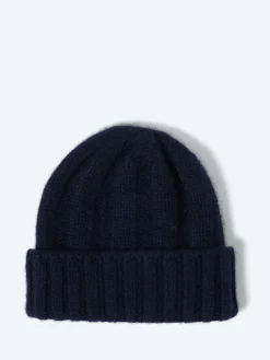 Hot - Cashmere Rib Watch Cap in Navy Women Hats | Hats