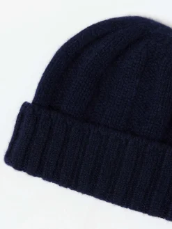 Hot - Cashmere Rib Watch Cap in Navy Women Hats | Hats