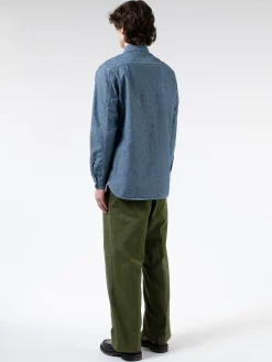 Clearance - Chambray Work Shirt in Blue Button-Ups