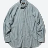 Discount - Classic Fit Wool Stripe Button Down Shirt in Button-Ups