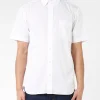 Outlet - Color Broad Short Sleeve Button Down Shirt in White Button-Ups
