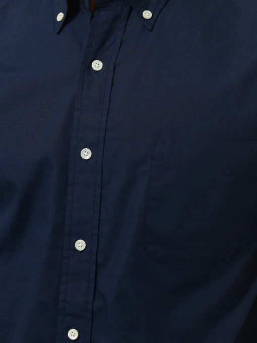 Sale - Color Broad Short Sleeve Button Down Shirt in Navy Button-Ups
