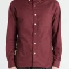 New - Colour Oxford Button Down Shirt in Burgundy Button-Ups