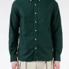 Discount - Colour Oxford Button Down Shirt in Green Button-Ups